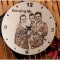 Personalized Wooden Carved Wall Clock Design 3