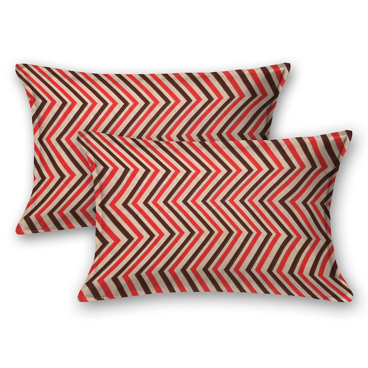 Classic Cotton Red Floral Stripes Bedsheet