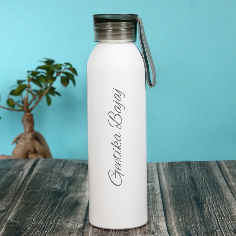 Personalized White Vacuum Insulated Water Bottle