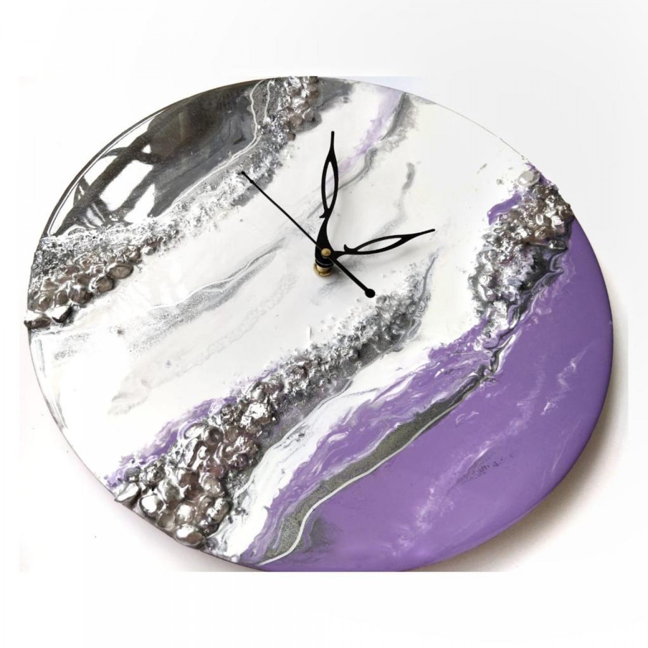 Handmade Marble Effect Geode Wall Clock