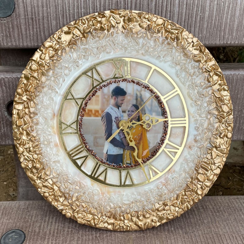 Personalized Handmade Geode Wall Clock