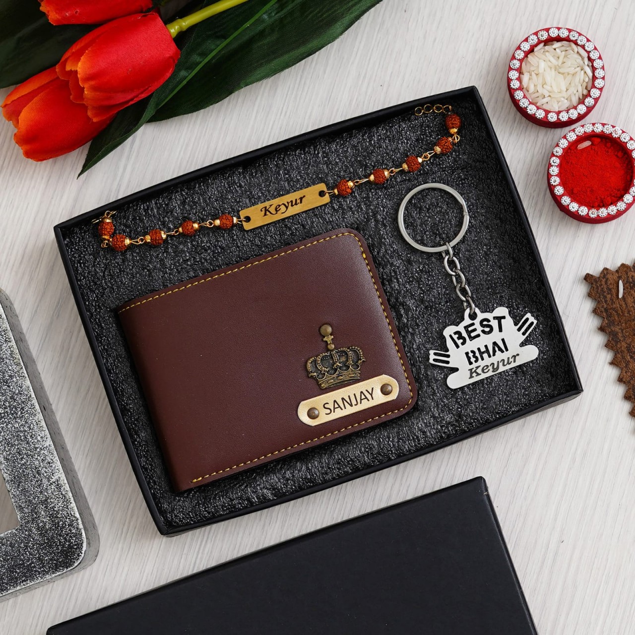 Personalized Rakhi Gift Set For Brother