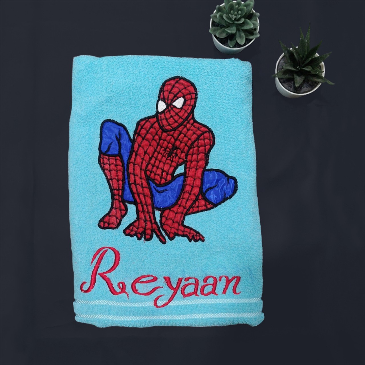 Personalized Spider-Man With Name Cotton Towel