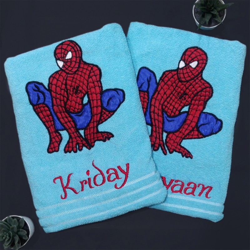 Personalized Spider-Man With Name Cotton Towel Combo