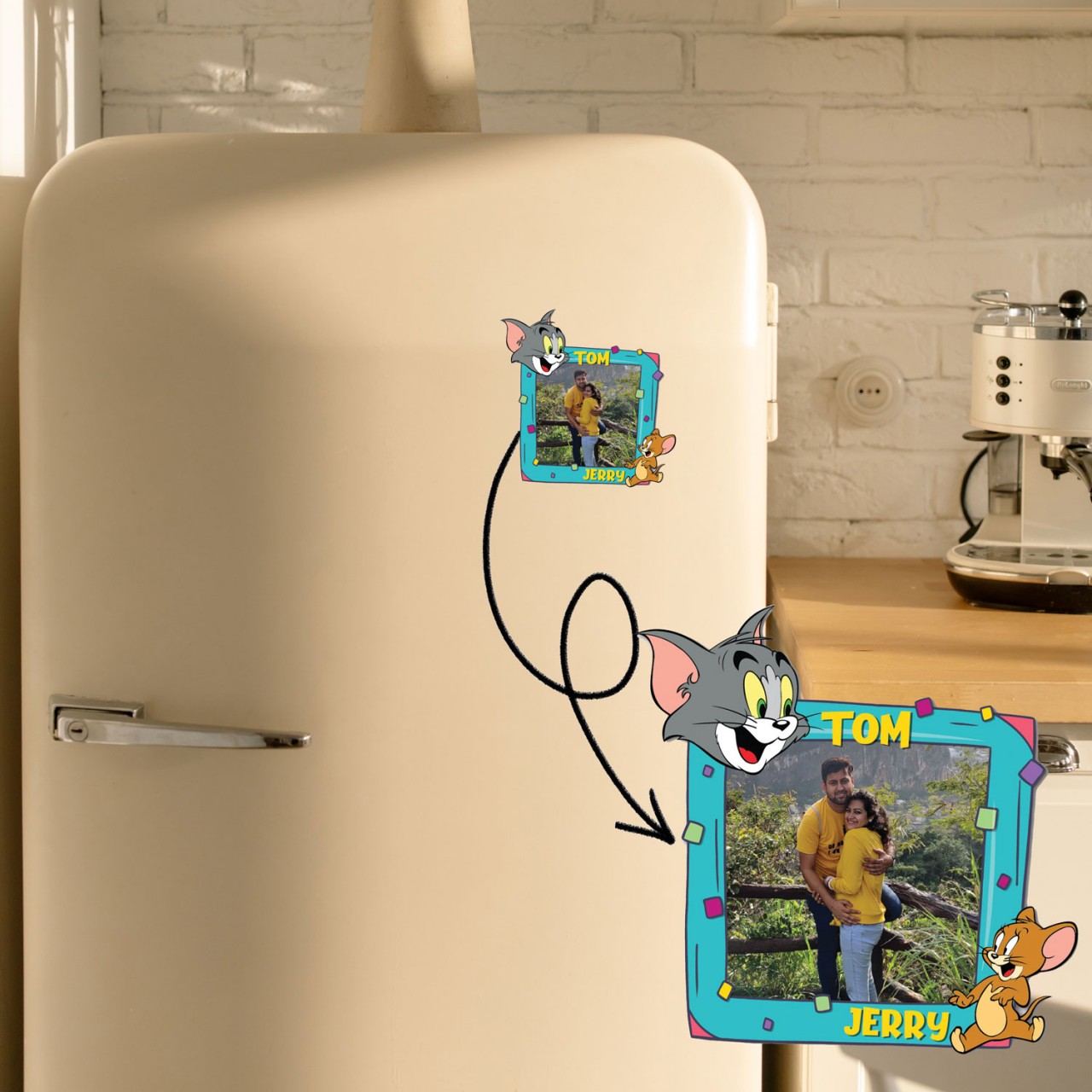 Tom & Jerry Personalized Fridge Magnet