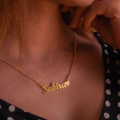 Name With Little Heart Necklace