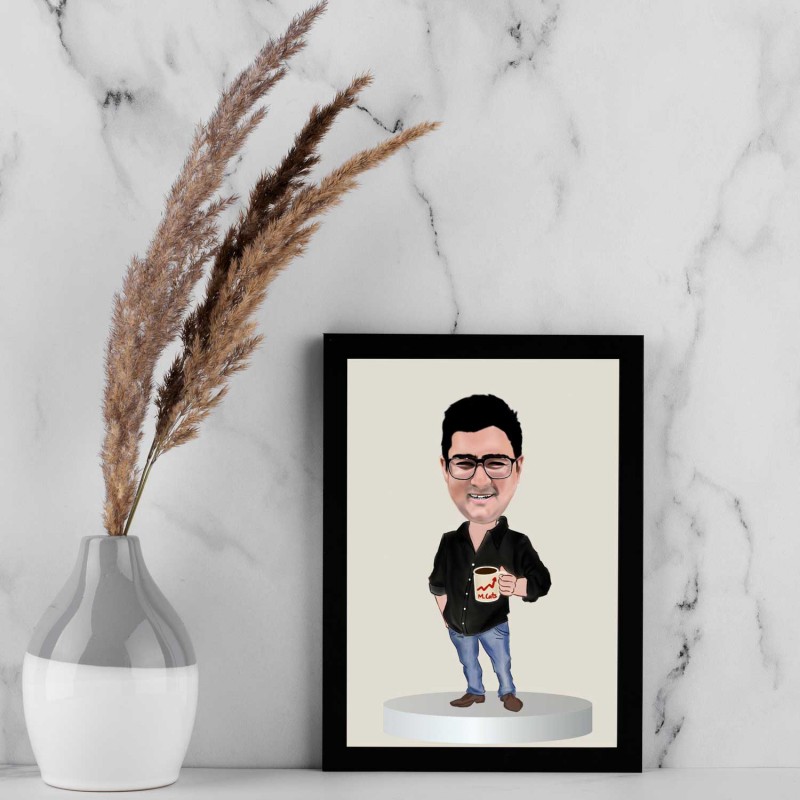 Personalized Caricature Sketch With Frame