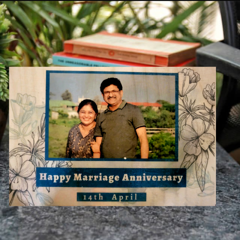 Personalized Anniversary UV Printed Wooden Frame