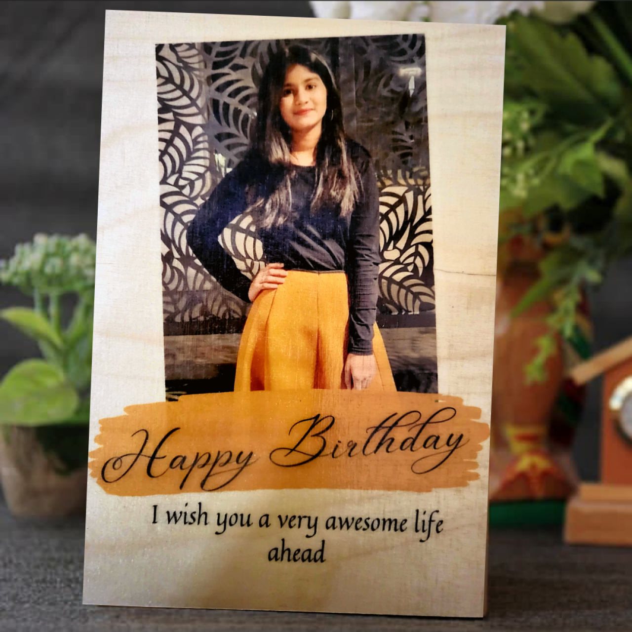 Personalized Birthday UV Printed Wooden Frame