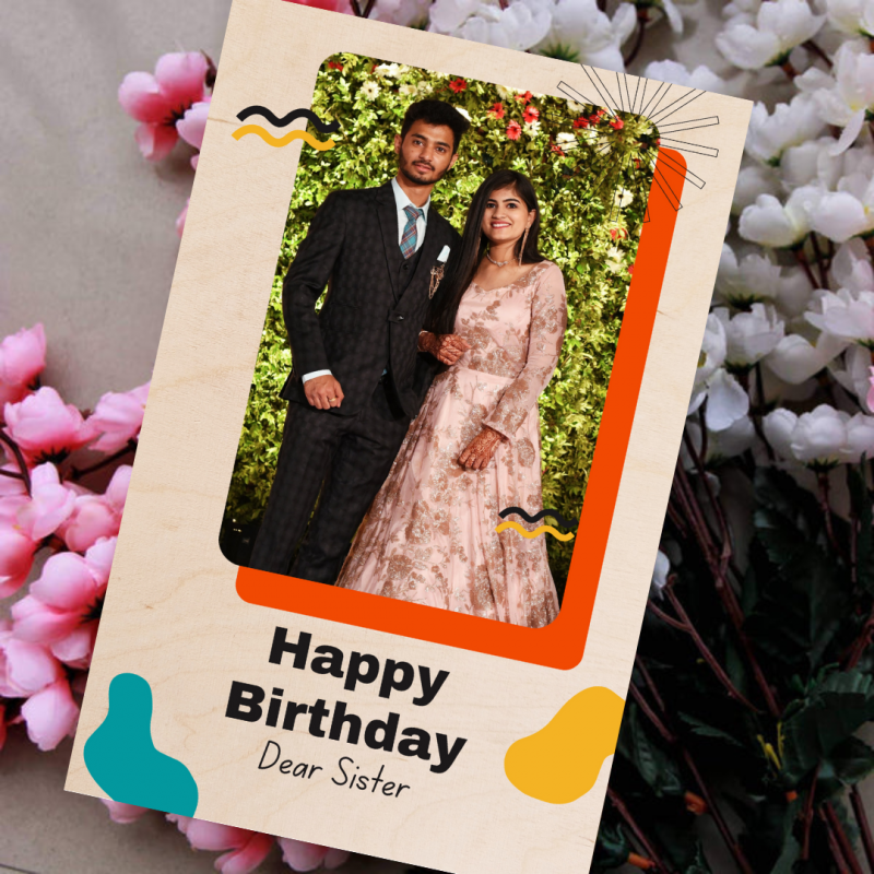 Personalized Birthday UV Printed Wooden Frame Design 4
