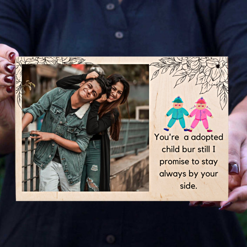 Personalized Siblings UV Printed Wooden Frame Design 5