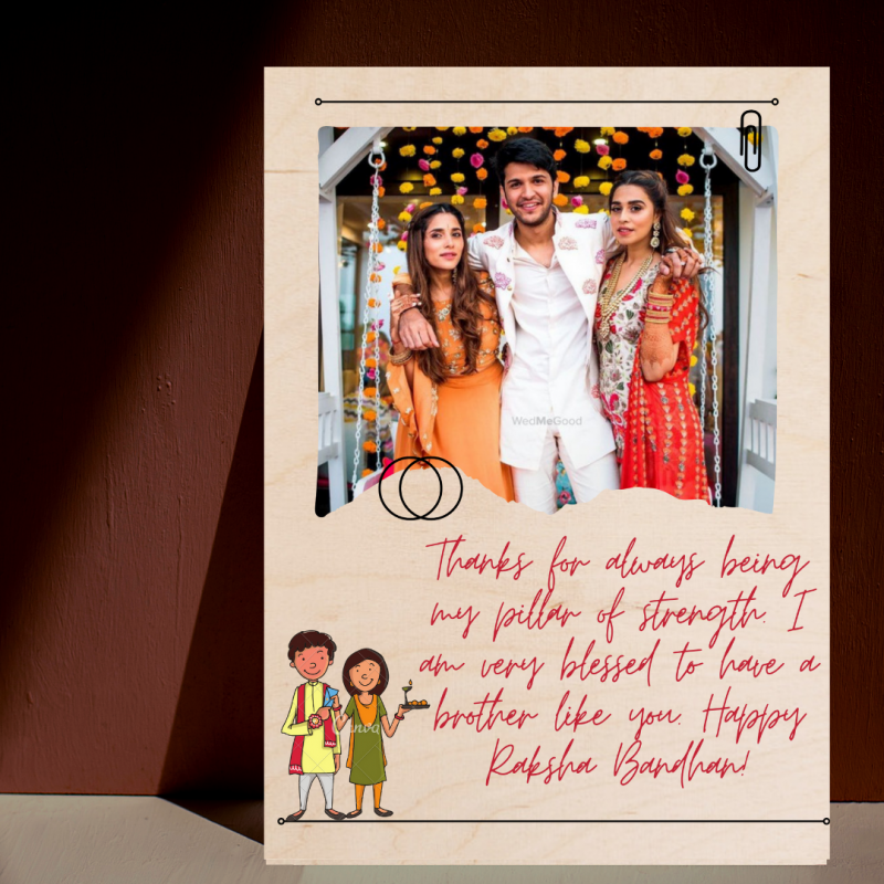 Personalized Raksha Bandhan UV Printed Wooden Frame