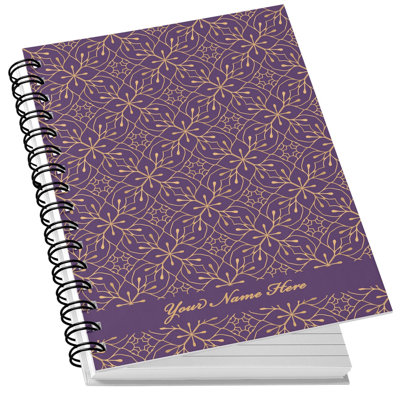 Personalized Gold Art Notebook (Hard Cover)