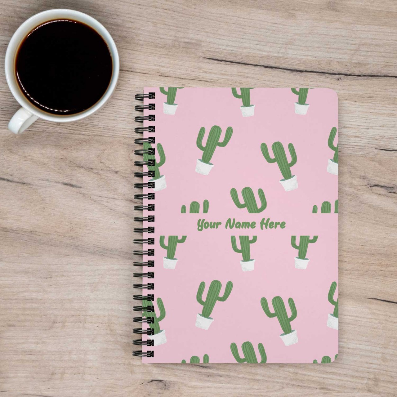 Personalized Cactus Caught Notebook (Soft Cover)