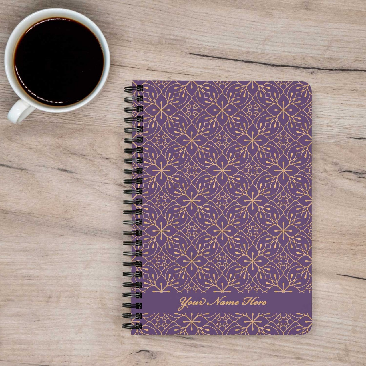 Personalized Gold Art Notebook (Soft Cover)