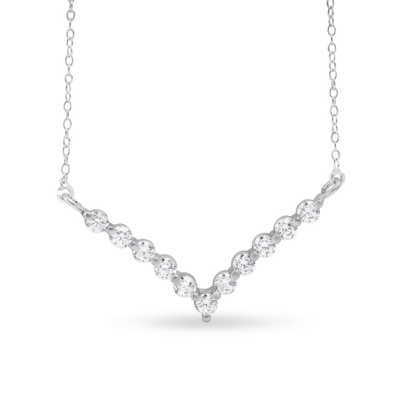 Grace Silver V Shape Pendant