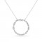 Lily Silver Circle Baguette Pendant