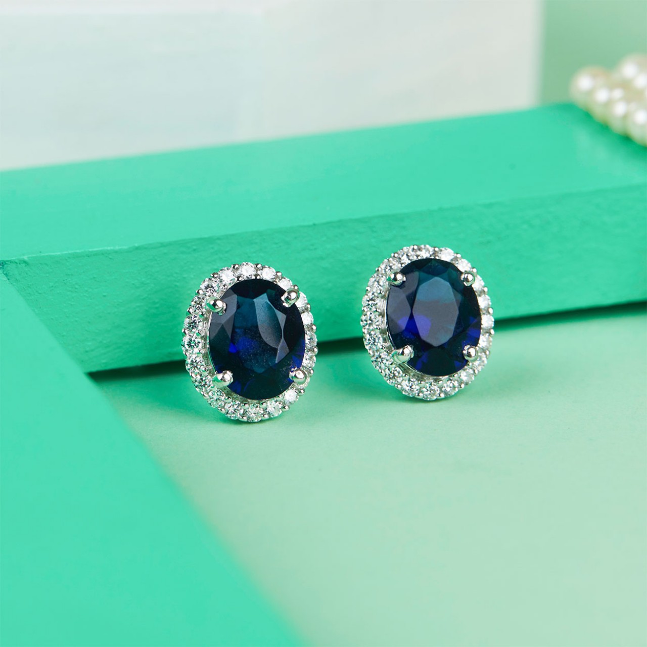 Emma Silver Sapphire Earrings