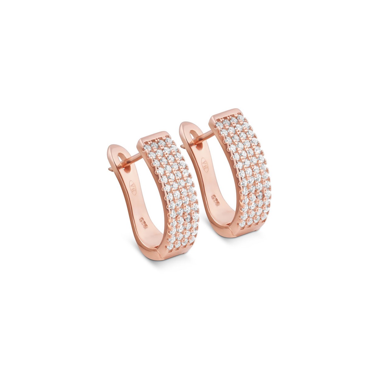 Juliet Rose Gold Diamond Hoops