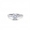 Leila Silver Solitaire Adjustable Ring