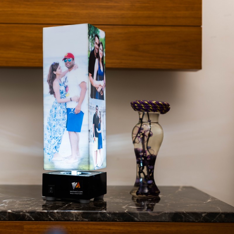 Personalized Rotating Tower Photo Lamp