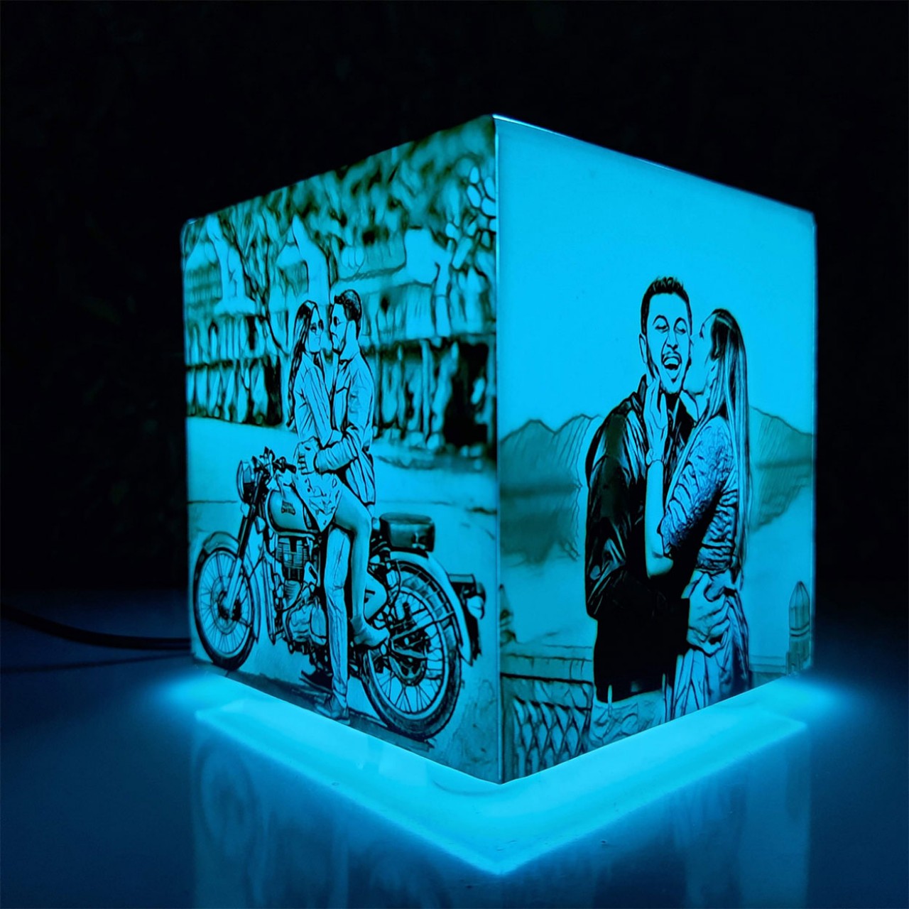Personalized Colors Of Love Photo Art Lamp
