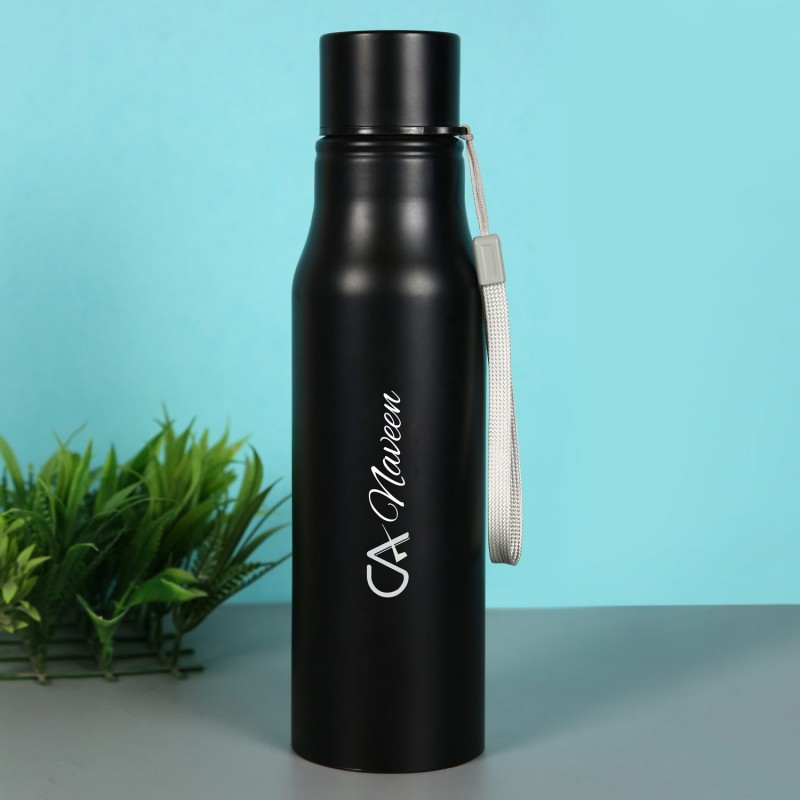 Personalized Black Water Bottle For CA