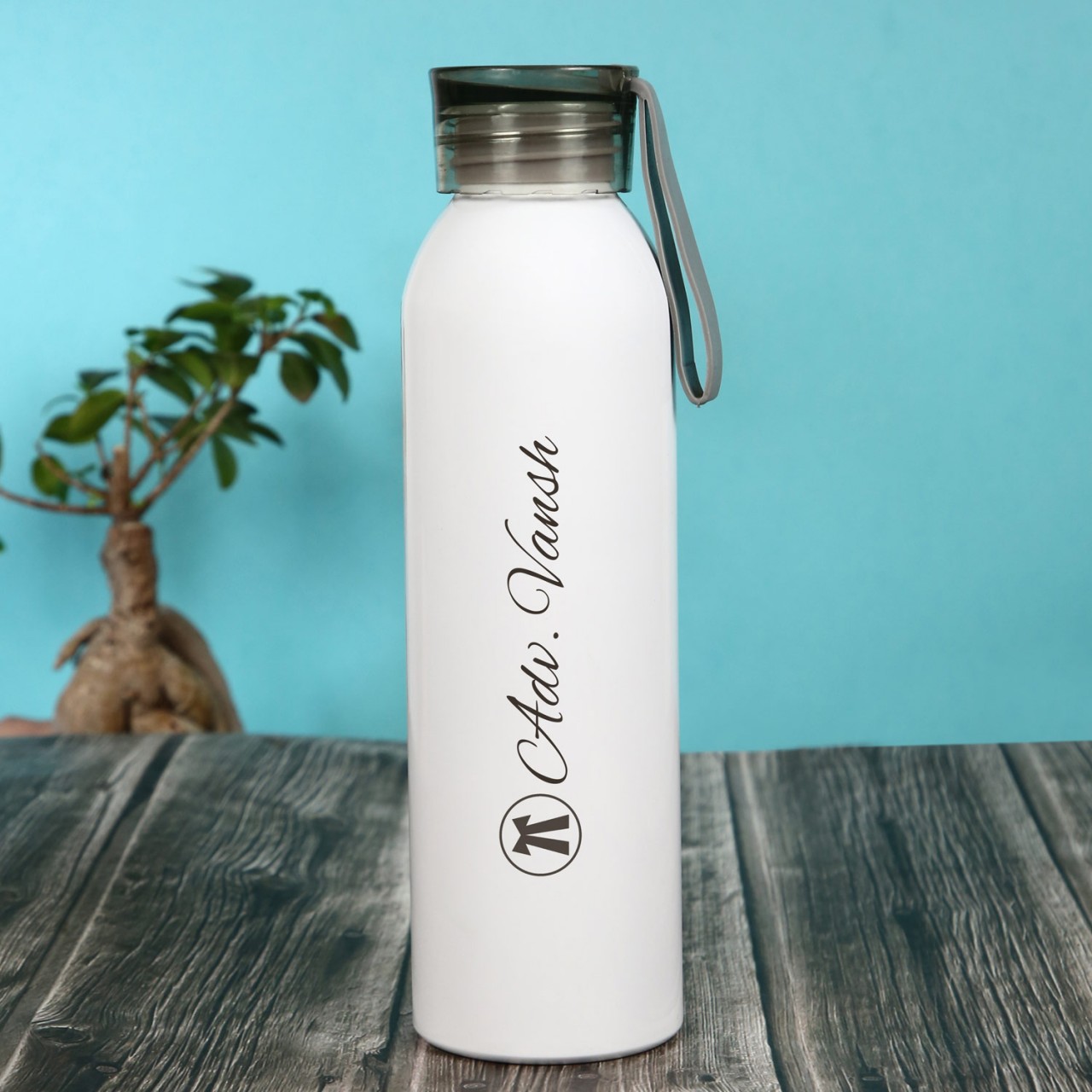 Personalized White Water Bottle For Advocates