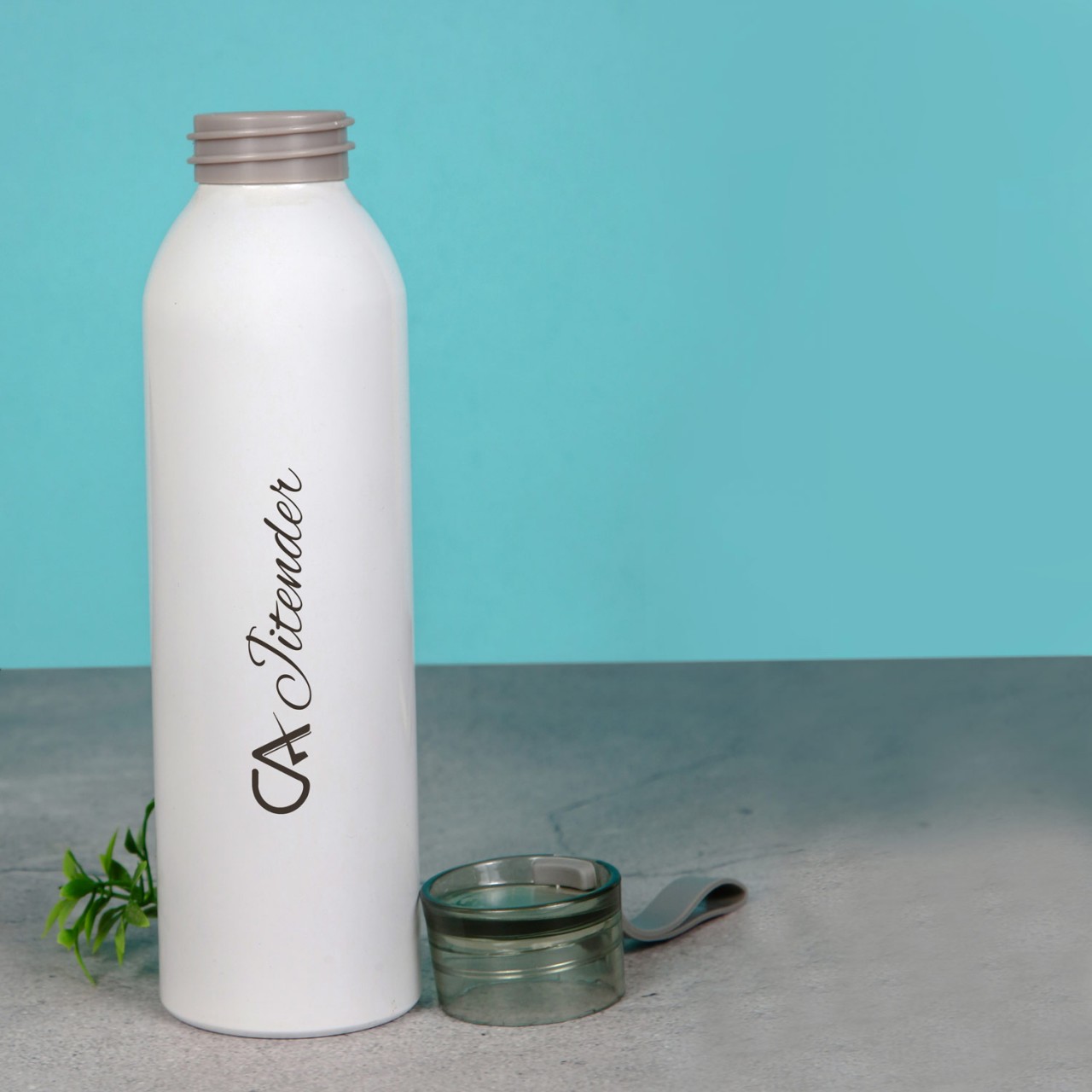 Personalized White Water Bottle For CA