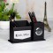 Personalized Pen Holder With Clock For Advocates