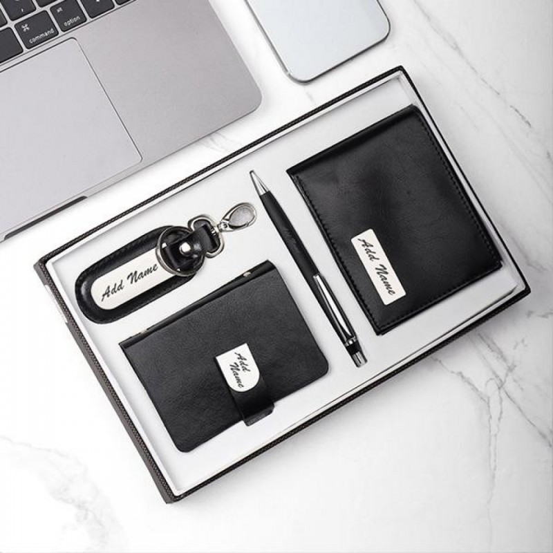 Personalized Wallet, Pen, Key Chain & Cardholder Gift Set