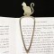 Metallic Cat Clip-on Bookmark
