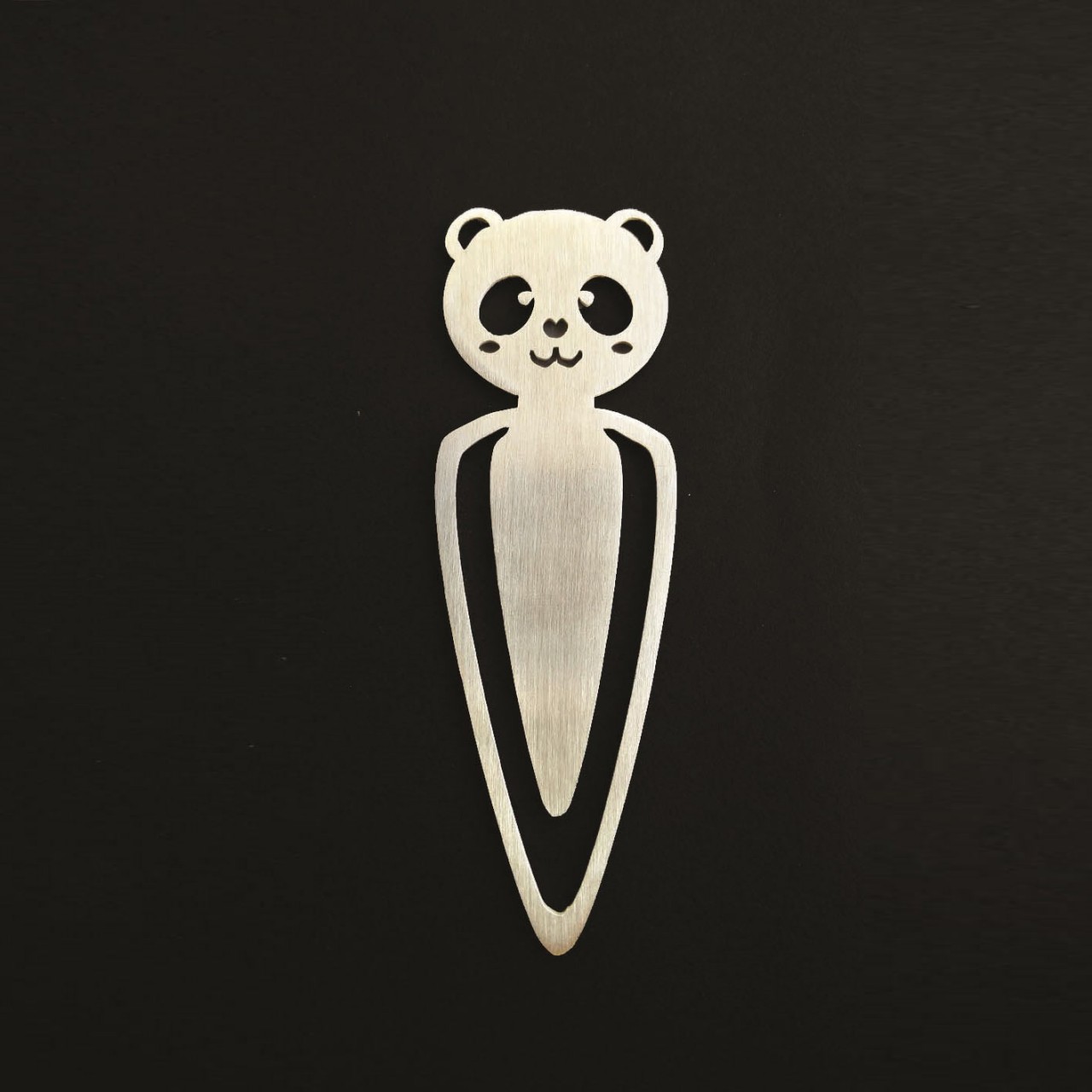 Smiling Panda Metallic Clip-on Bookmark