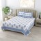 Classic Cotton Blue Block Printed Bedsheet Set