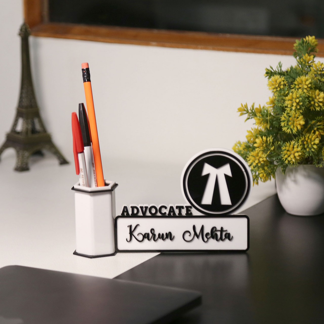 Personalized Acrylic Pen Stand For Advocates