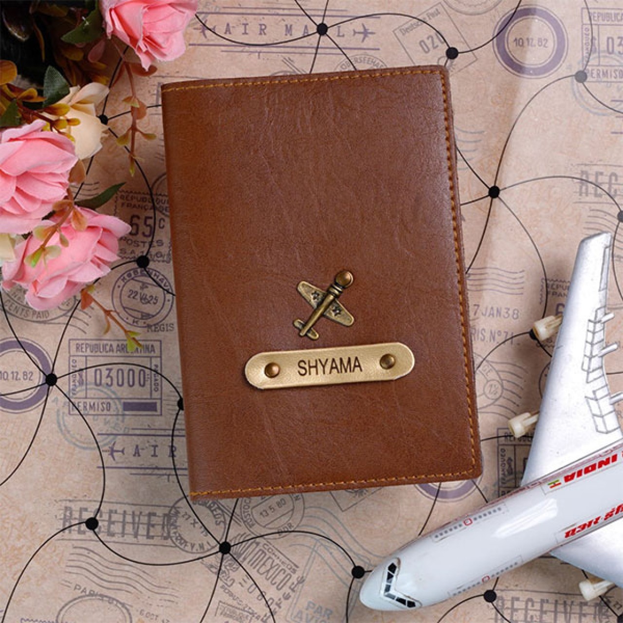 Customized Passport Cover With Name & Charm