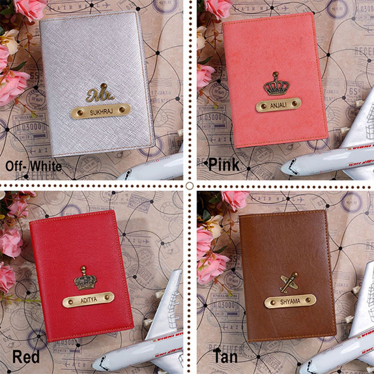 Customized Passport Cover With Name & Charm