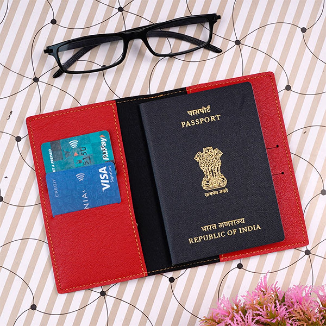 Customized Passport Cover With Name & Charm