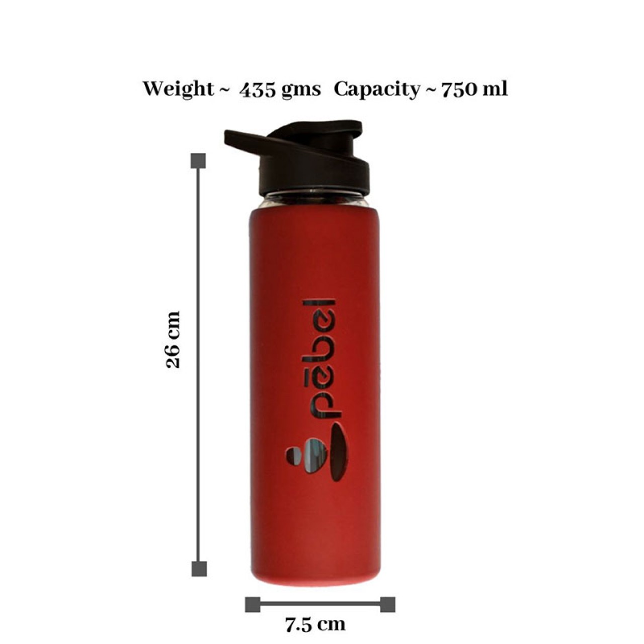 Personalized Borosilicate Glass Sipper Bottle 750ML