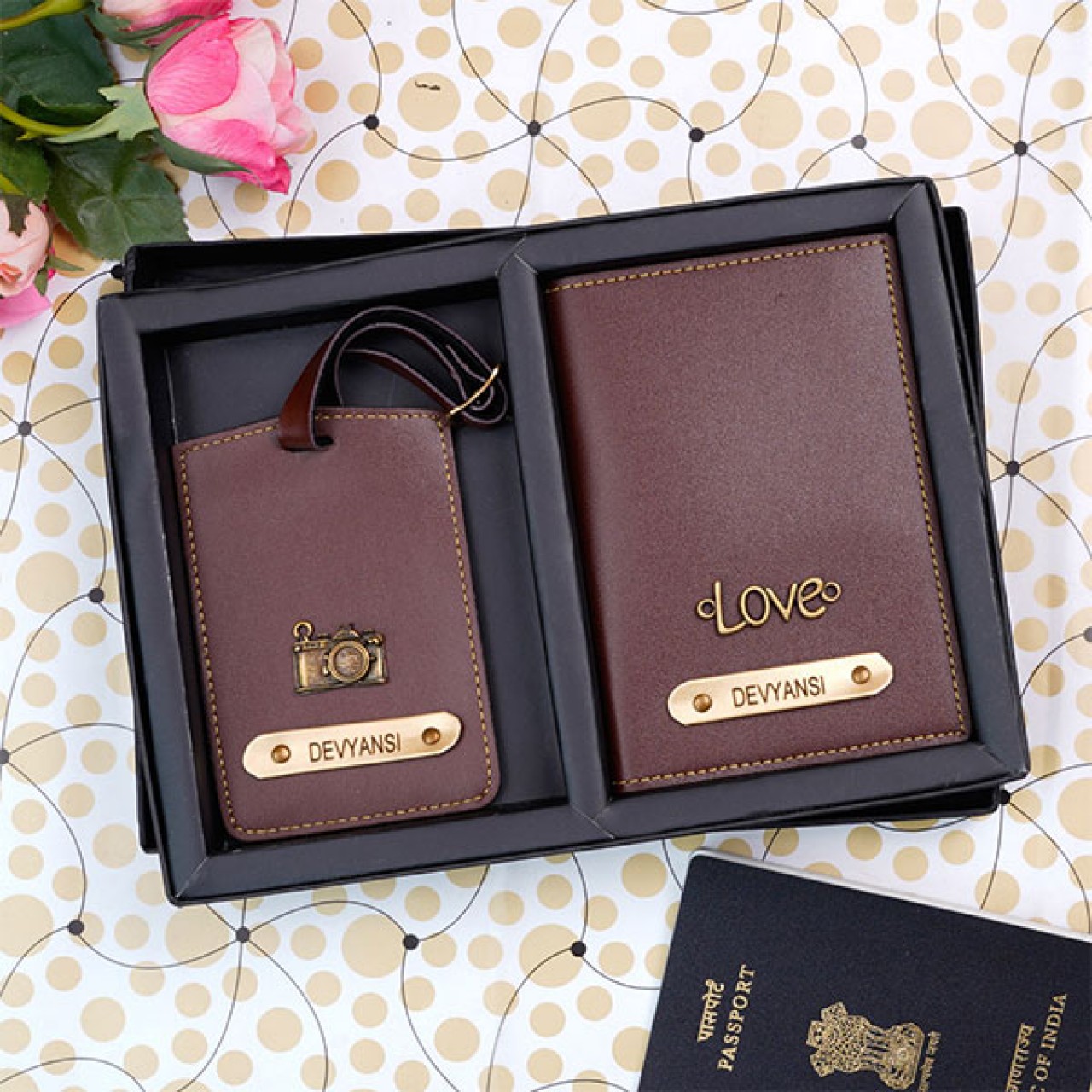 Wanderlust Passport Cover & Luggage Tag Combo