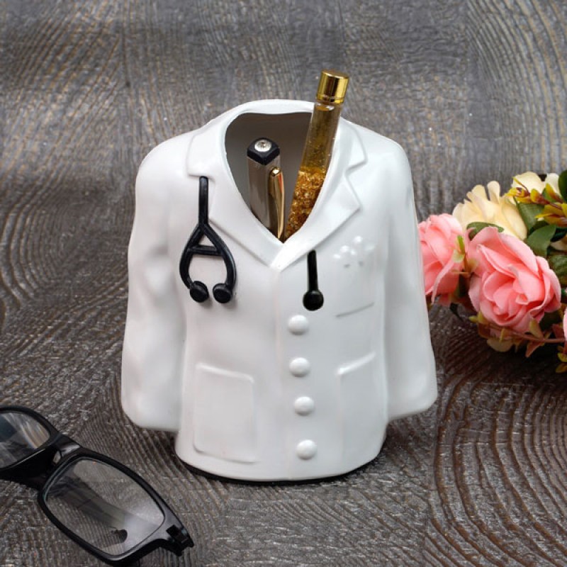Personalized Doctor Coat Style Pen Stand