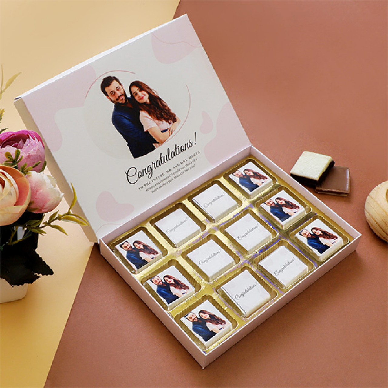 Personalized Chocolate Box For Engagement