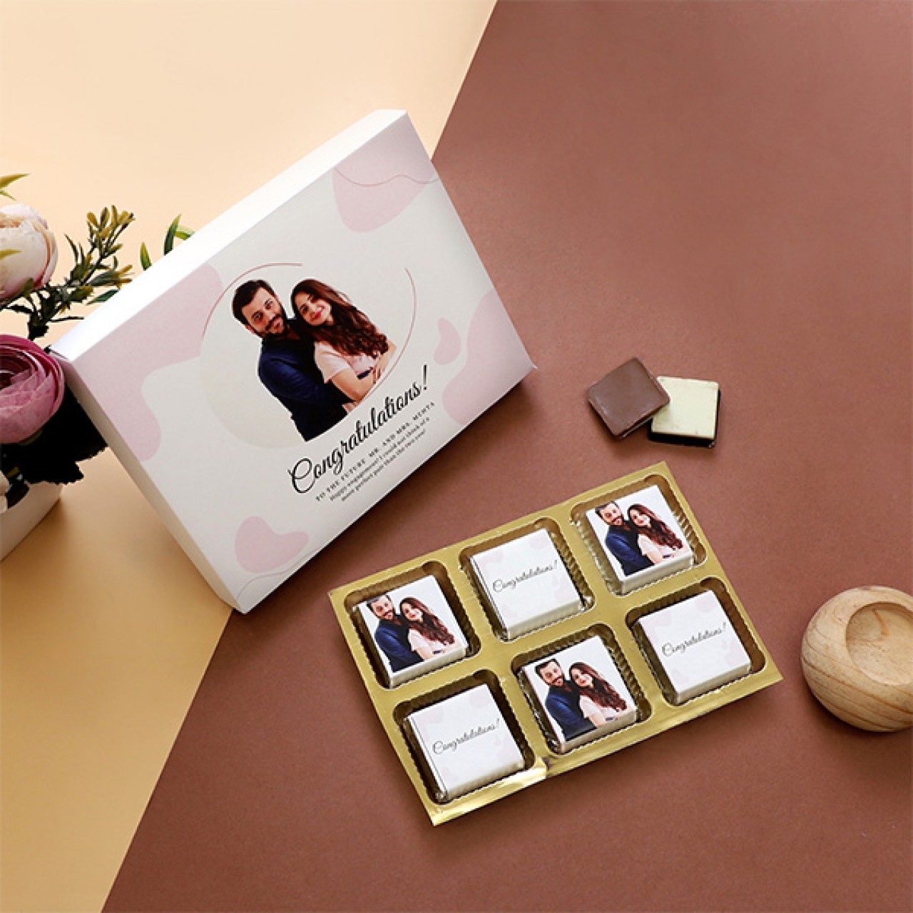 Personalized Chocolate Box For Engagement