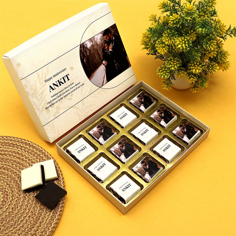 Personalized Anniversary Themed Chocolate Box