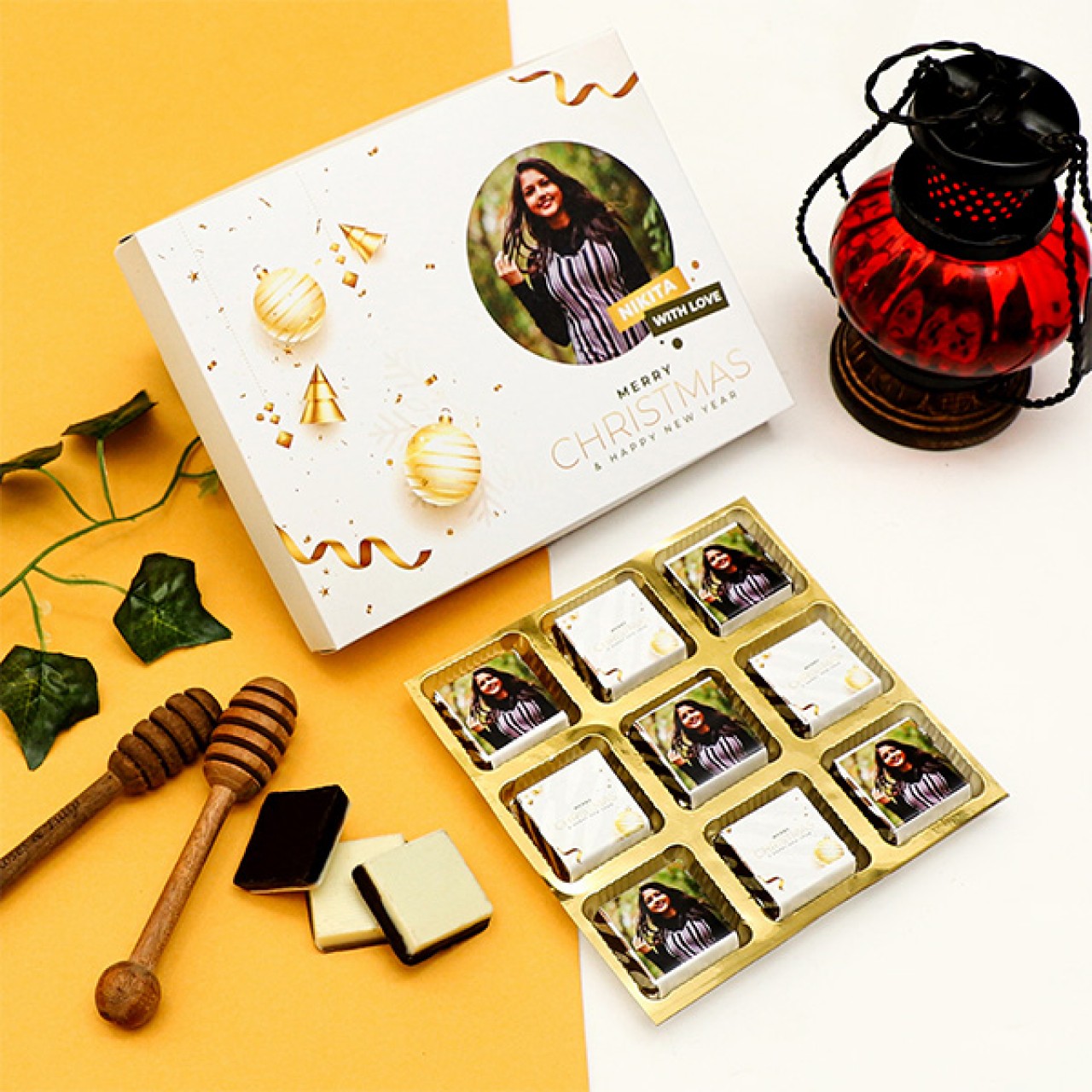 Personalized Christmas Chocolate Box With Photo