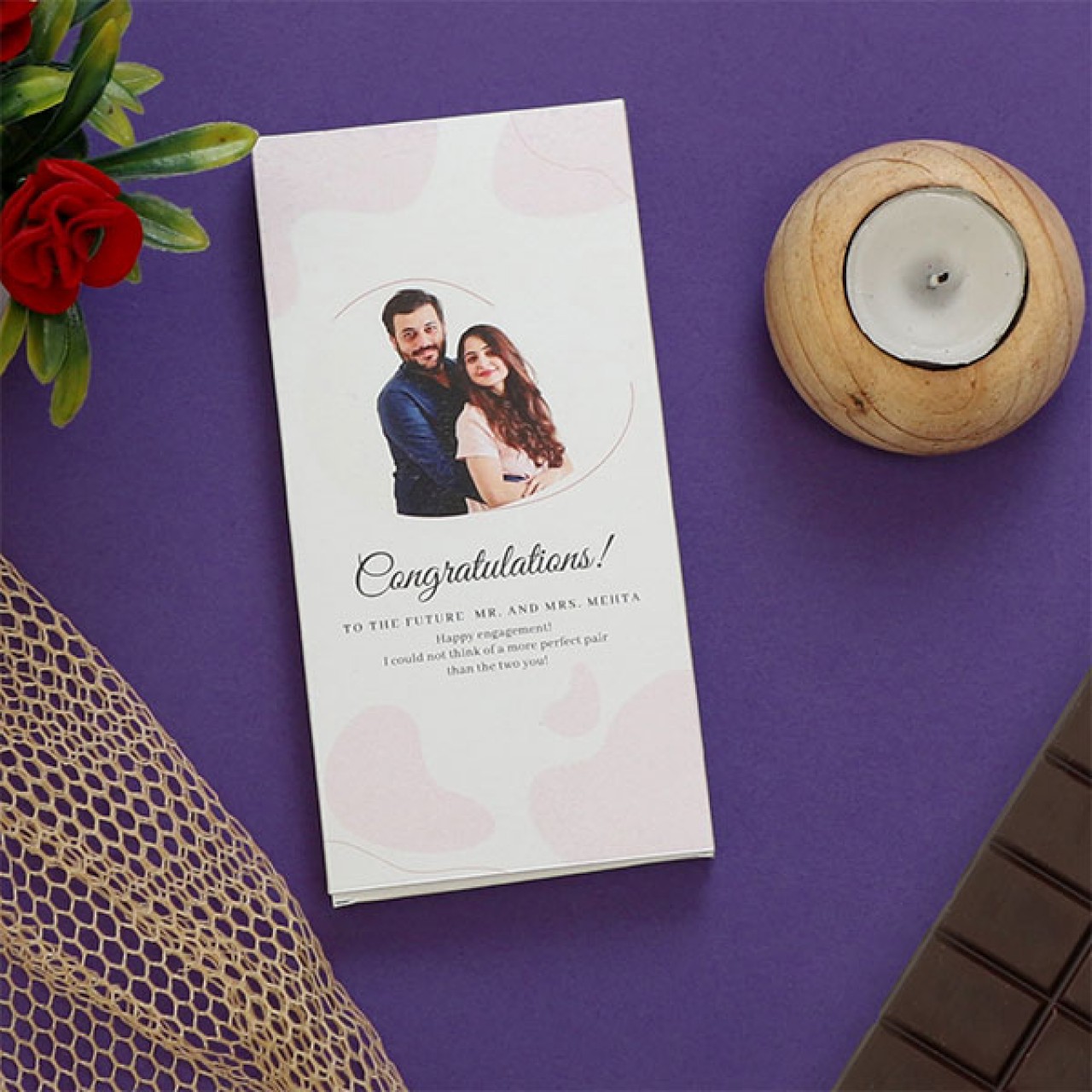 Personalized Bar Chocolates For Engagement