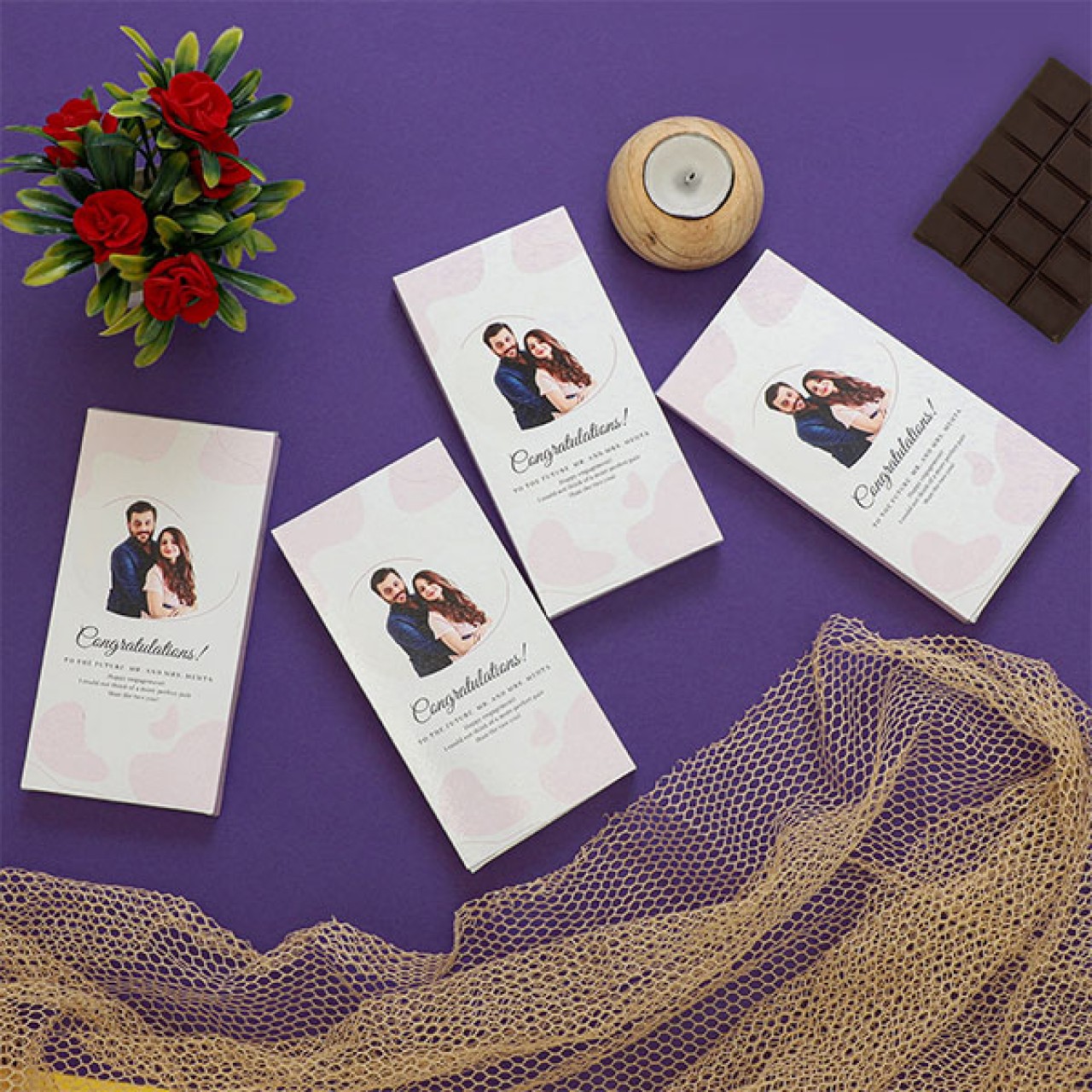 Personalized Bar Chocolates For Engagement