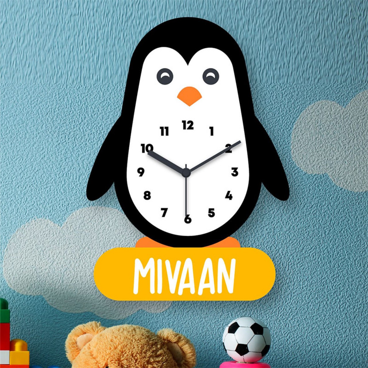 Personalized Animated Wall Clock With Name