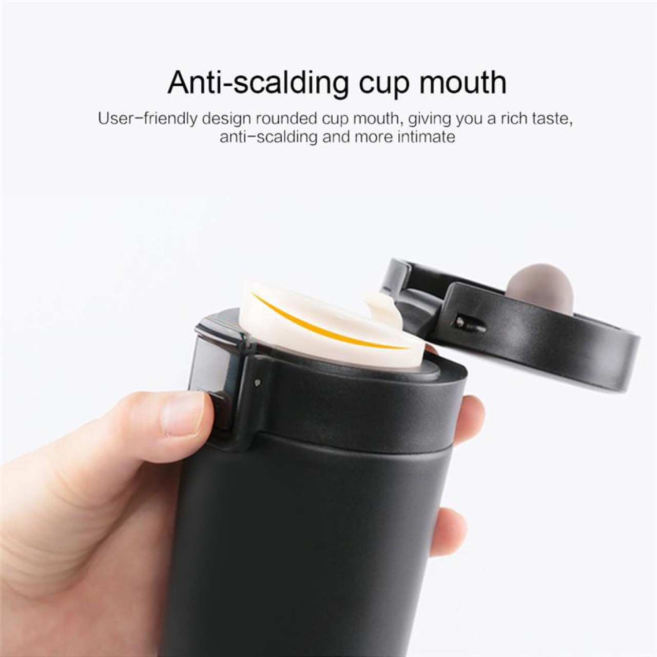 Personalized Spill-proof Insulated Travel Mug | Black