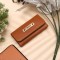 Personalized Key Case With Name & Charm - Tan
